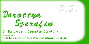 dorottya szerafin business card